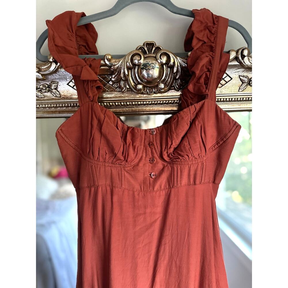 Farm Rio Sleeveless Maxi Dress Cinnamon Bark Size Small - Picture 6 of 9